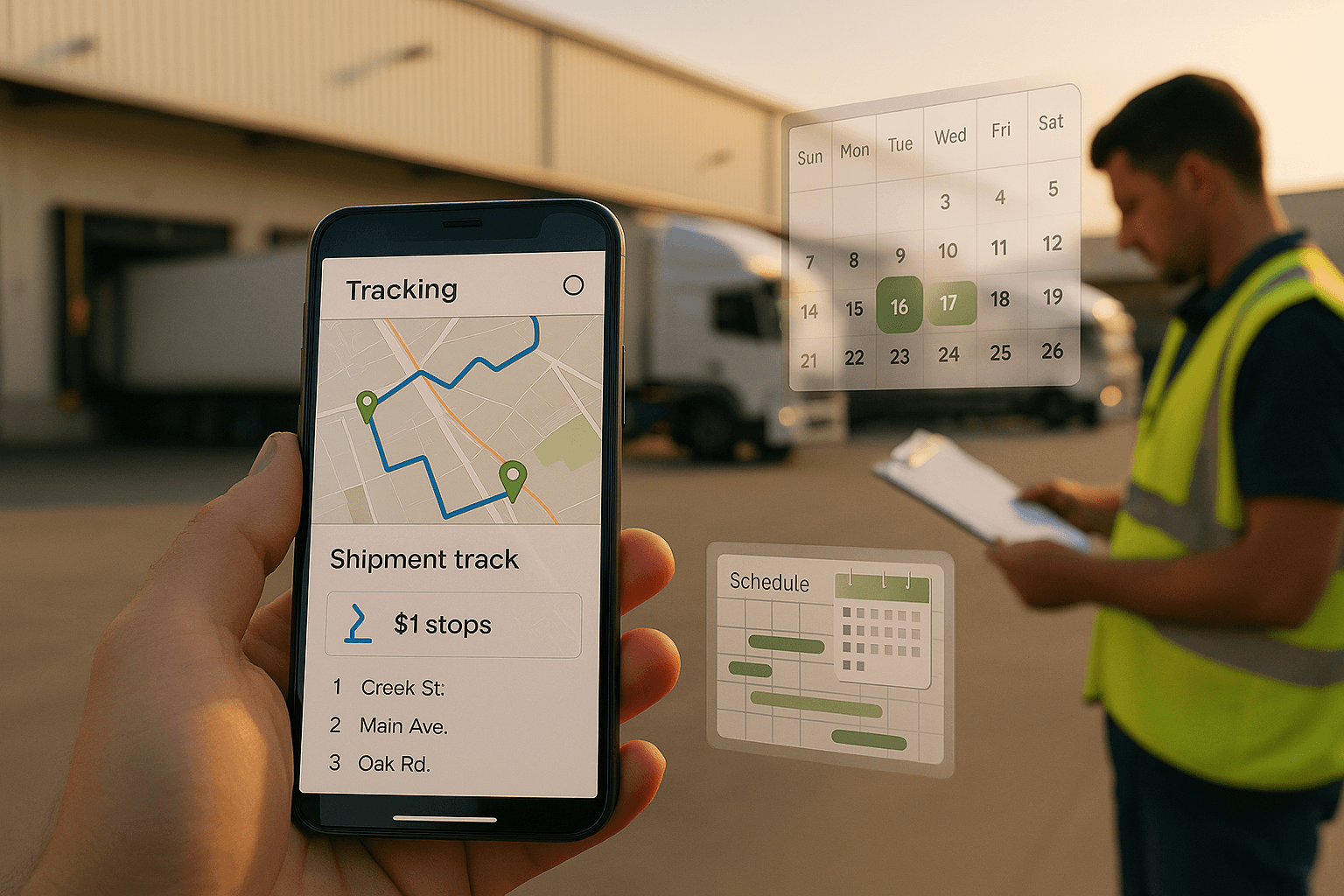 تتبع وشحنات مجدولة